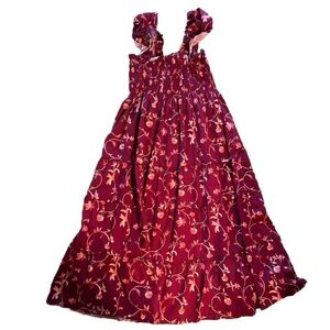 Hill House Red Floral Dress